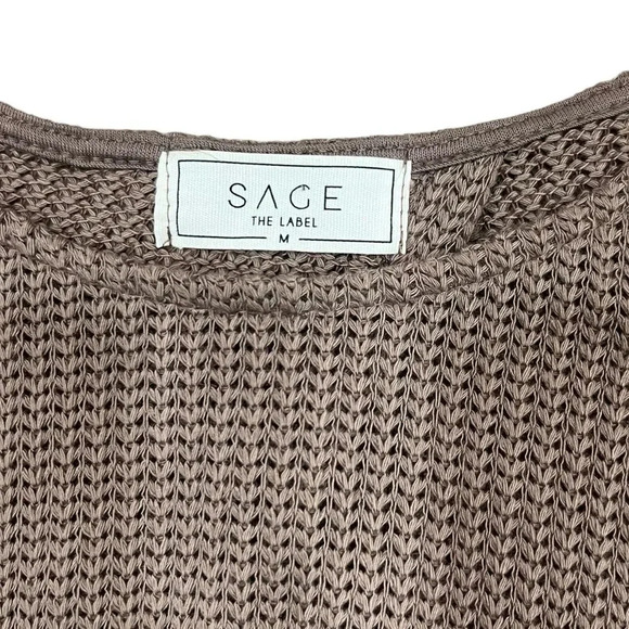 Sage the Label Brown Open Back Sweater M - Picture 5 of 6